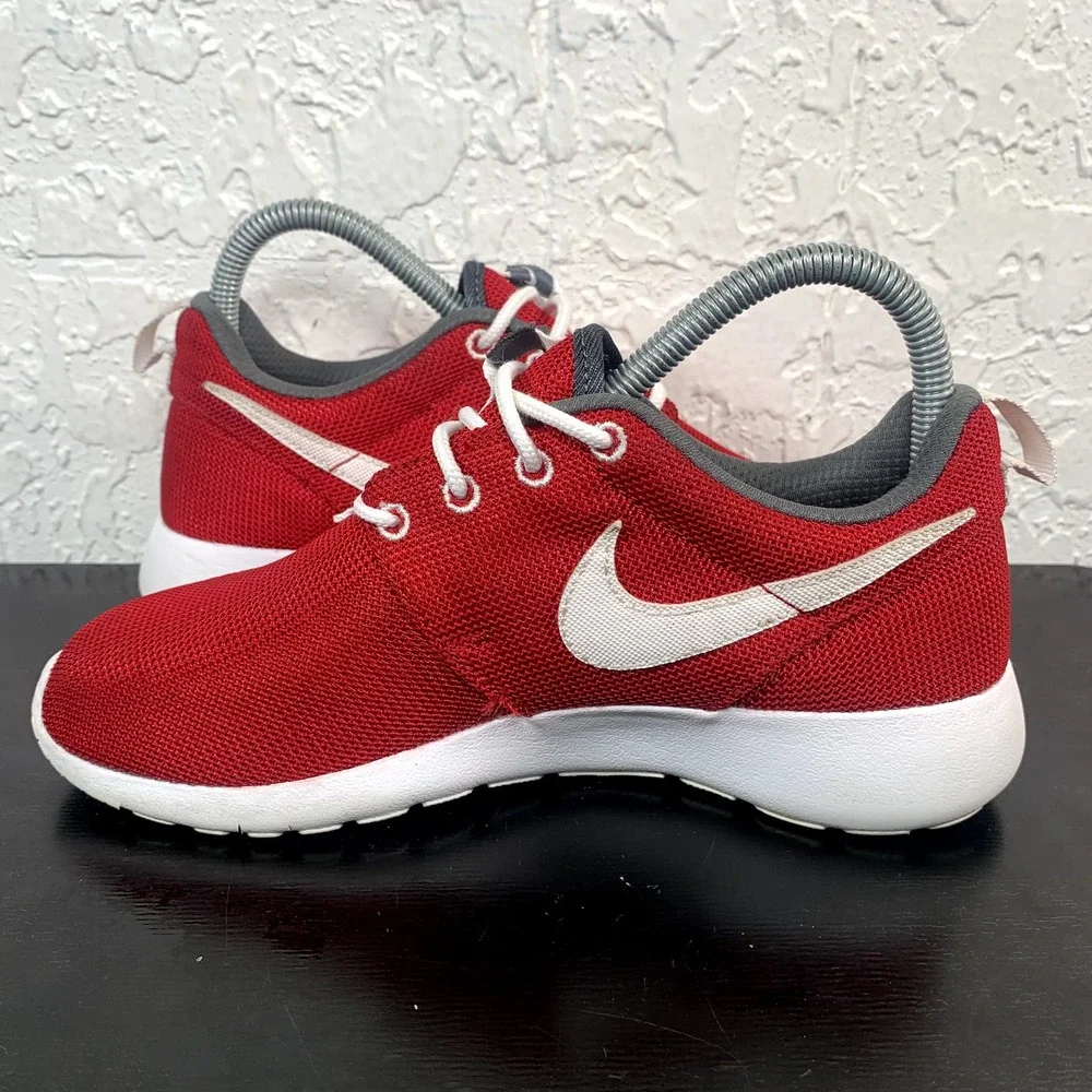 Nike Shoes Women 6.5 Roshe One Gym Red White GS Running Sneakers Kids 5Y